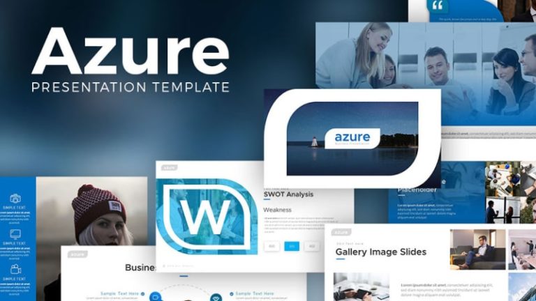 Azure Business PowerPoint Template