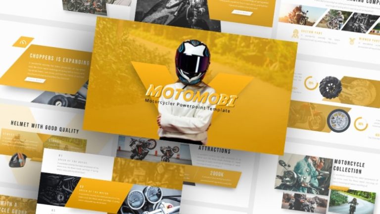 Motomobi Motorcycle PowerPoint Template