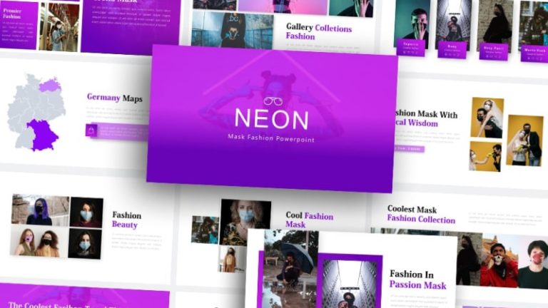 Free-Neon-Mask-Fashion-Powerpoint-Template