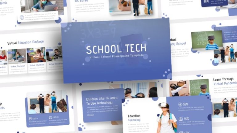 Free-Virtual-Tech-Virtual-School-Powerpoint-Template