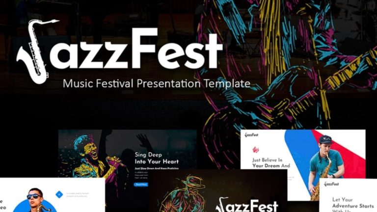 JazzFest Music PowerPoint Template