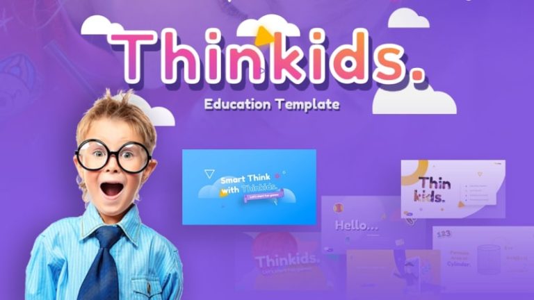Thinkids Education PowerPoint Template