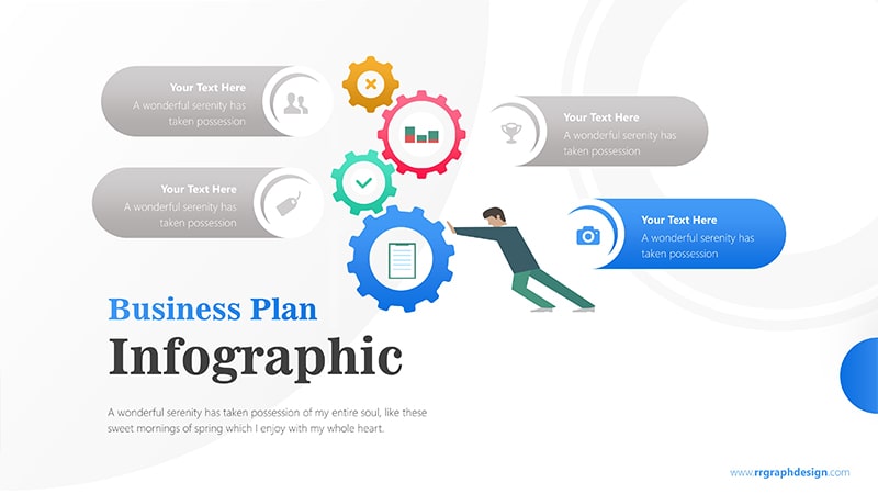 Push The Gears With Four Creative Options Infographic Presentation 2