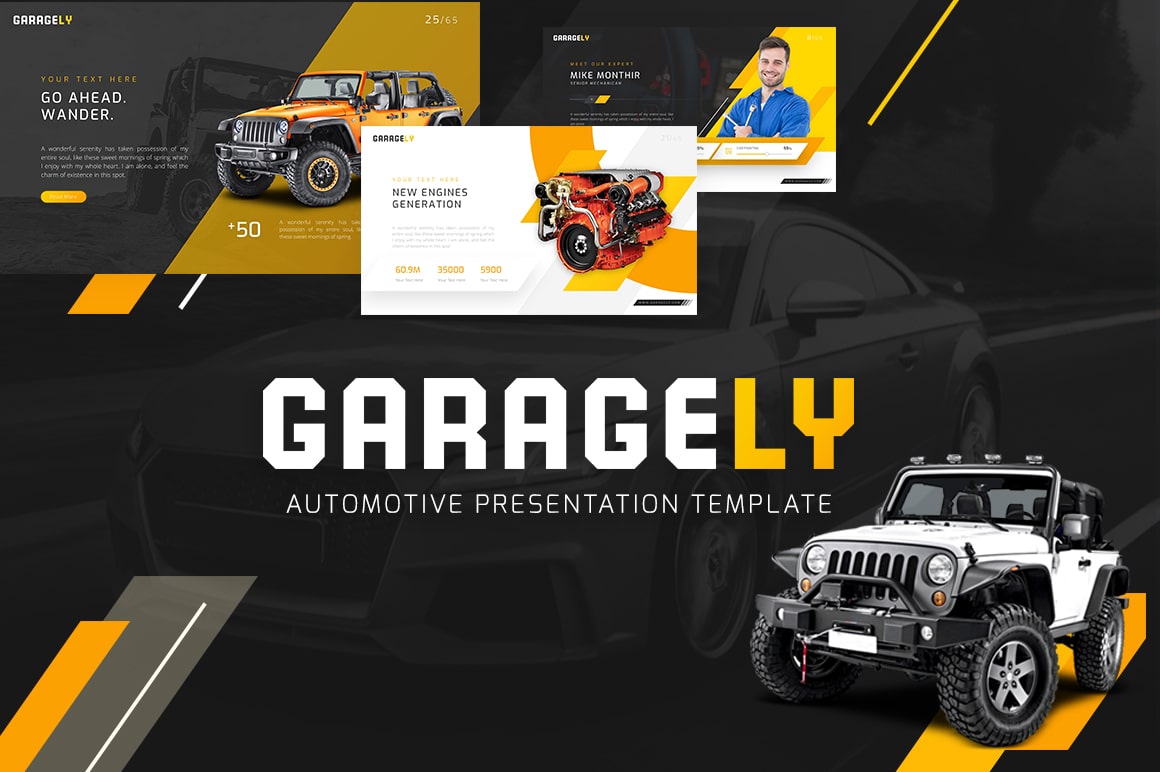 Garagely Automotive PowerPoint Template