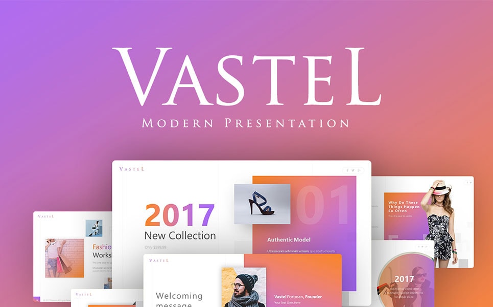 Vastel Fashion PowerPoint Template
