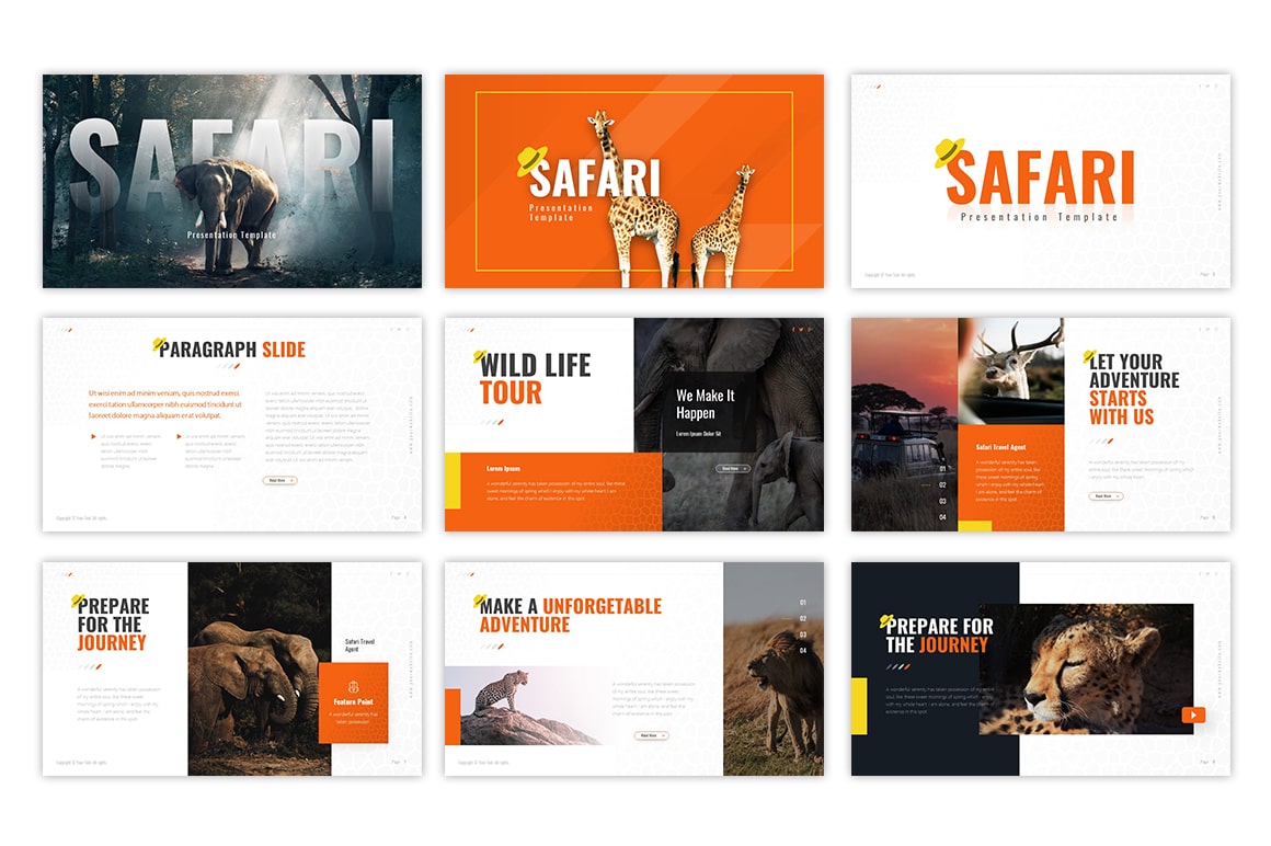 Safari Animal PowerPoint Template