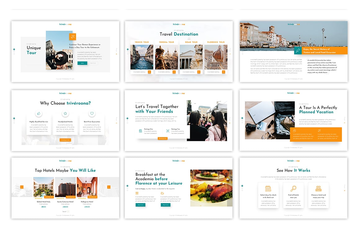 Triveroona Travelling PowerPoint Template