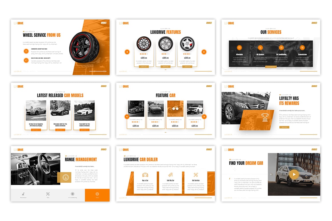 Luxidrive Car PowerPoint Template