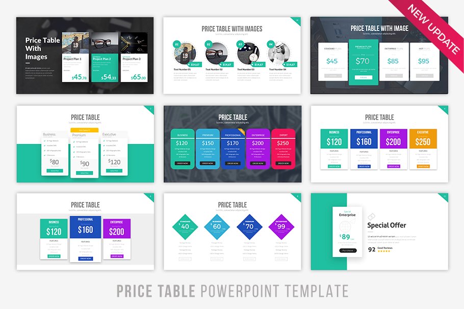 Pricetable Infographic PowerPoint Template
