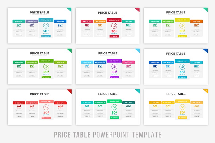 Pricetable Infographic PowerPoint Template