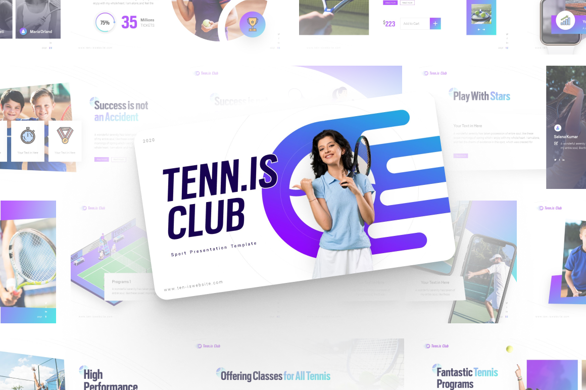Tennis Club Sports PowerPoint