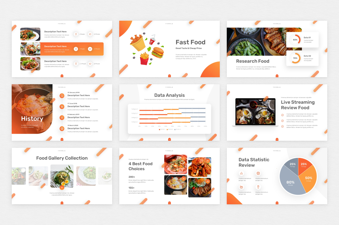 Foodle Food Review PowerPoint Template
