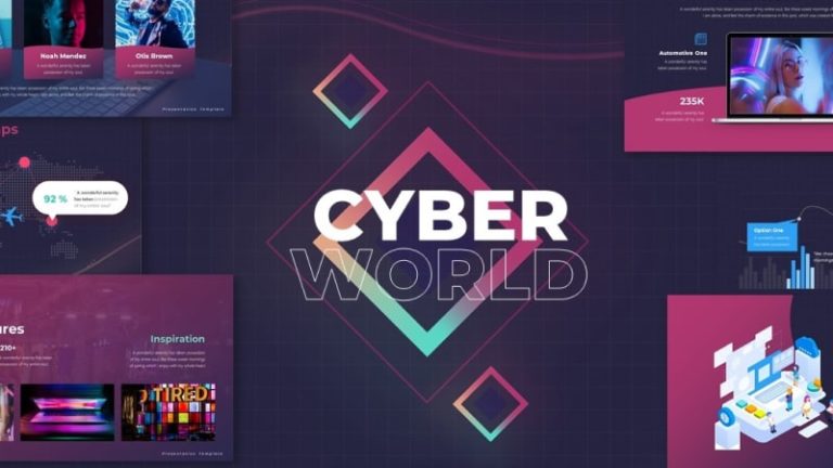Cyber World PowerPoint Template 2-min