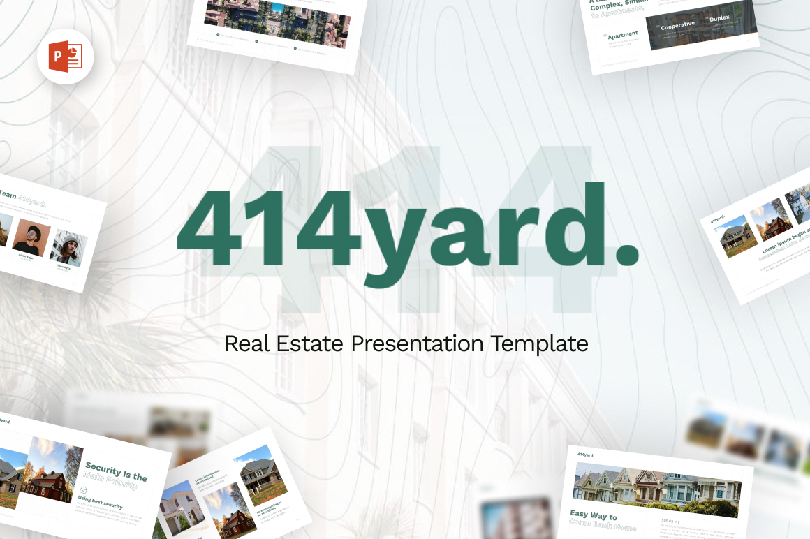 414Yard Real Estate PowerPoint Template