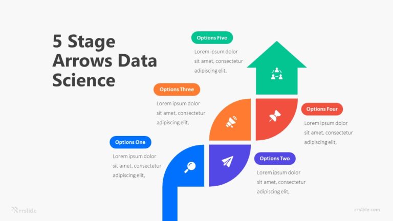 5 Stage Arrows Data Science Infographic Template