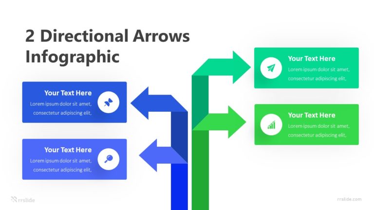 2 Directional Arrows Infographic Template