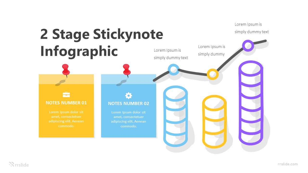 2 Stage Stickynote Infographic Template