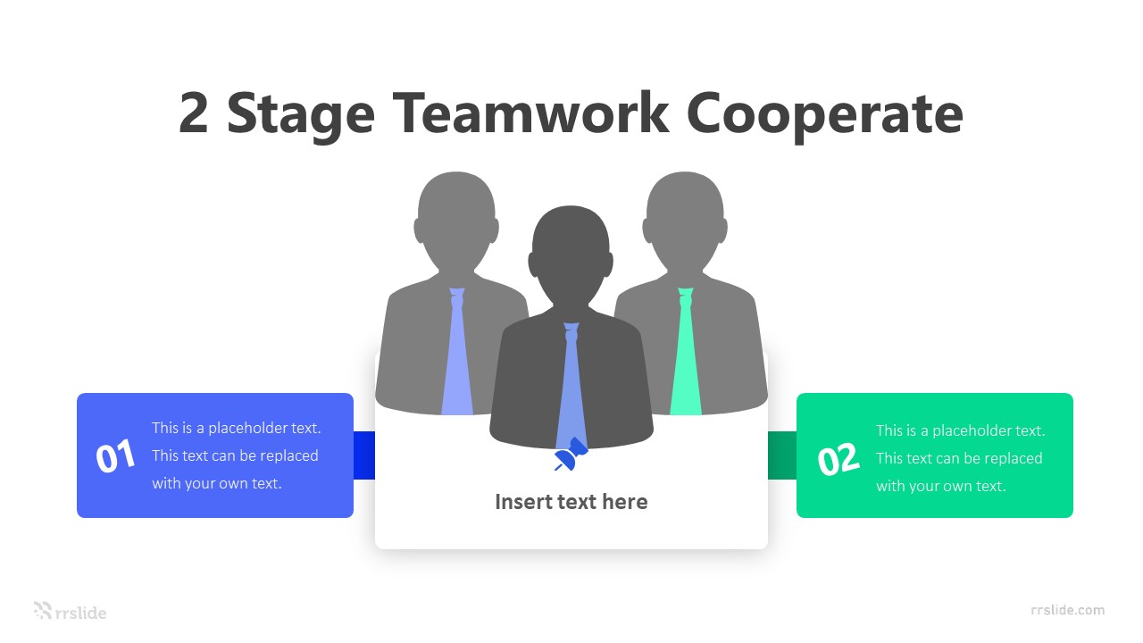 2 Stage Teamwork Cooperate Infographic Template