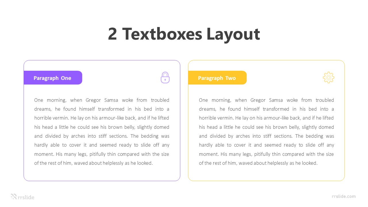 2 TextBoxes Layout Infographic Template