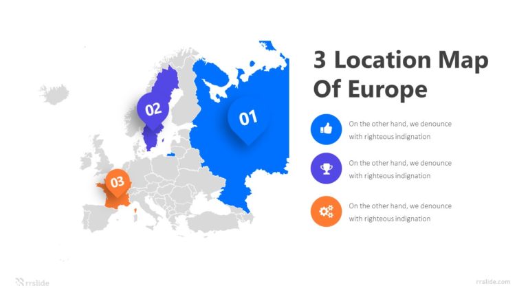 3 Location Map Of Europe Infographic Template