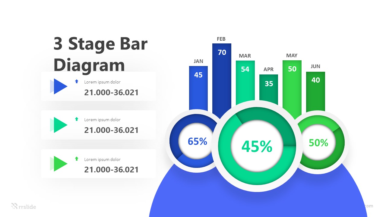 3 Stage Bar Diagram Infographic Template