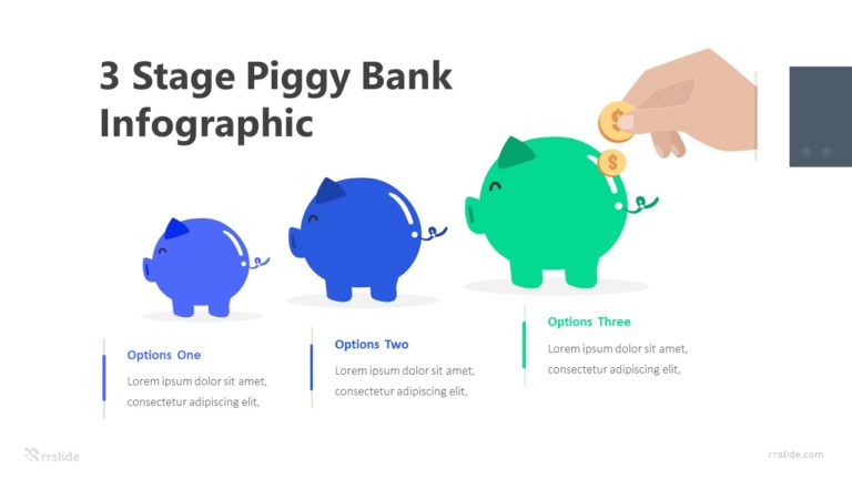 3 Stage Piggy Bank Infographic Template