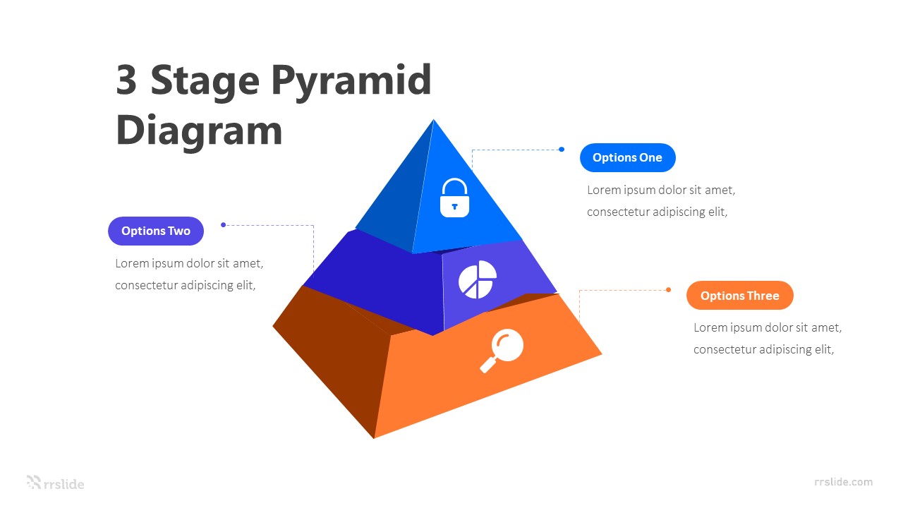 3 Stage Pyramid Diagram Infographic Template