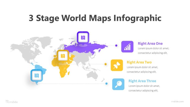 3 Stage World Maps Infographic Template