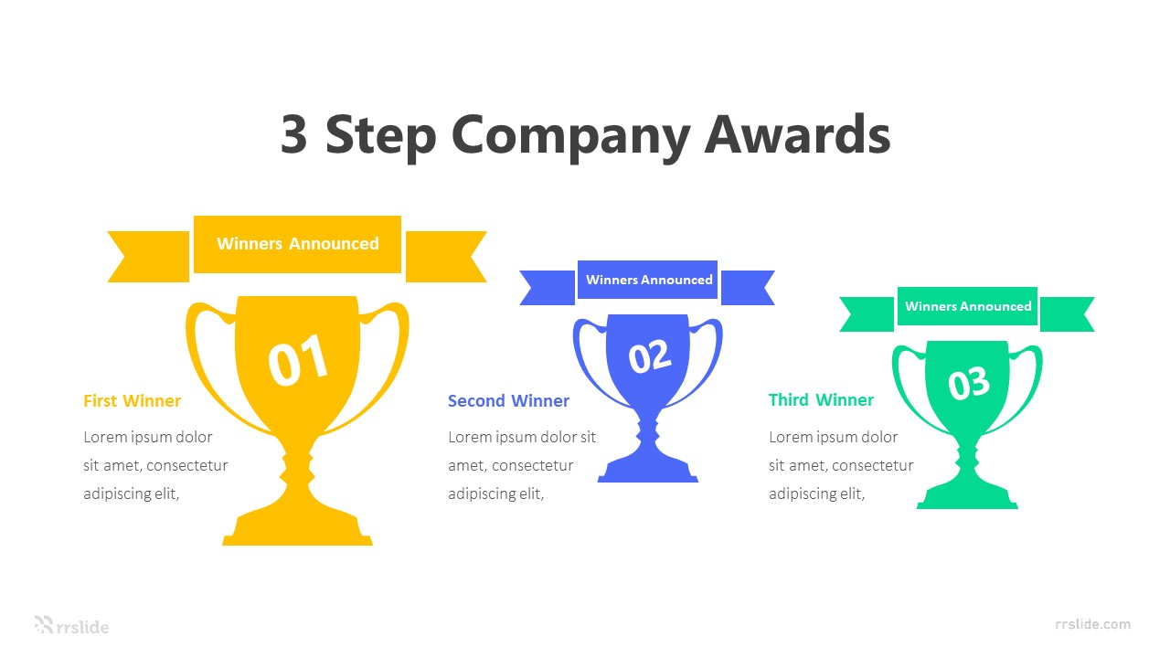 3 Step Company Awards Infographic Template