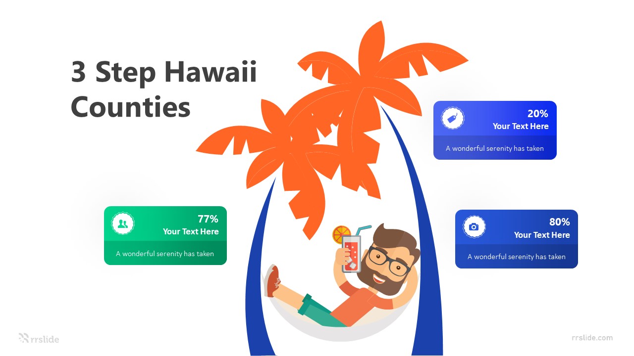 3 Step Hawaii Counties Infographic Template