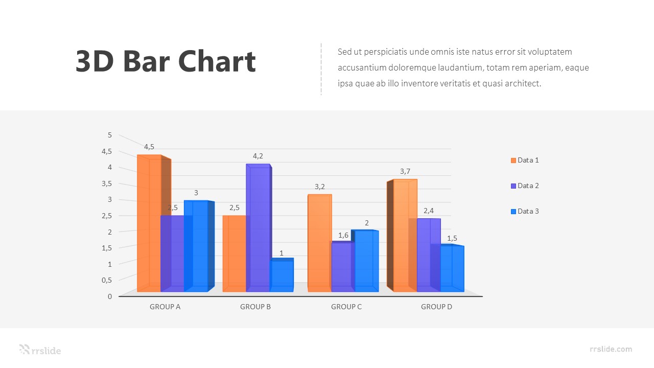 3D Bar Chart Infographic Template