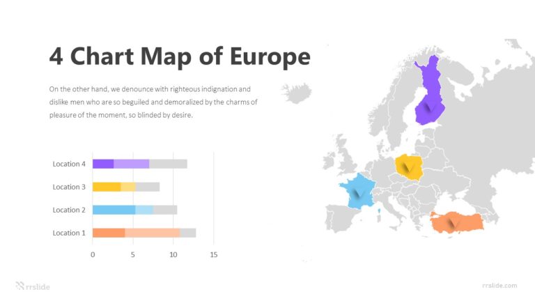 4 Chart Map of Europe Infographic Template