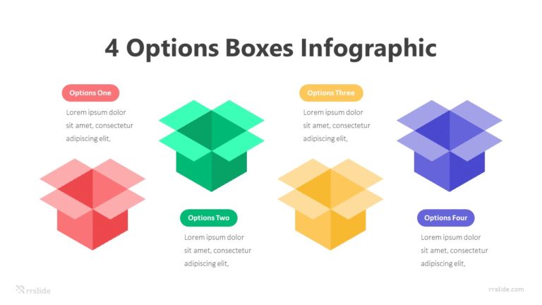 4 Options Boxes Infographic Template