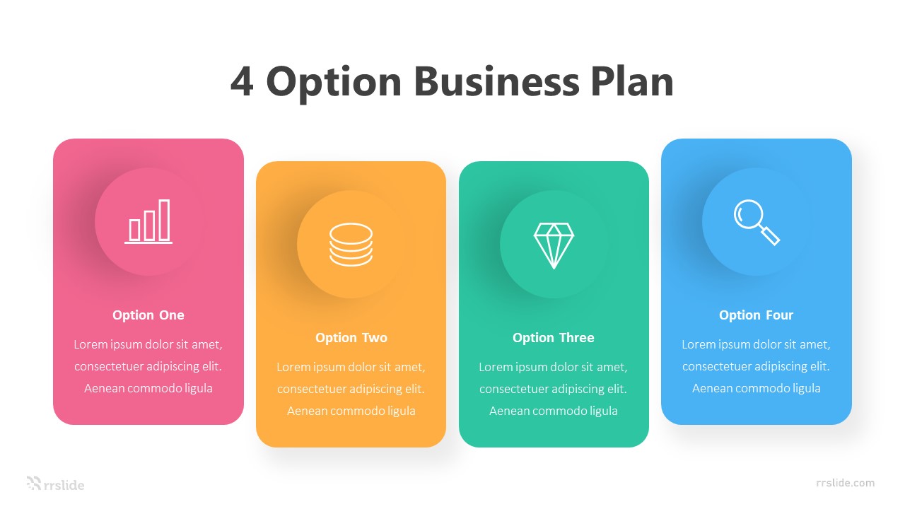 4 Options Business Plan Infographic Template