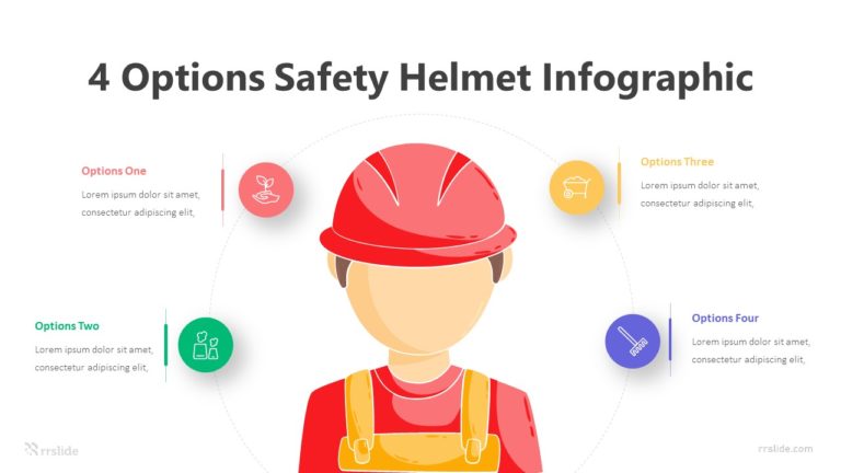 4 Options Safety Helmet Infographic Template