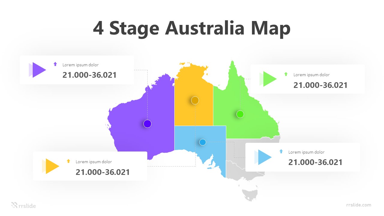 4 Stage Australia Map Infographic Template