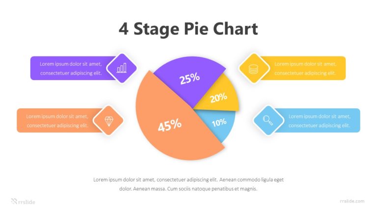 4 Stage Pie Chart Infografik Template
