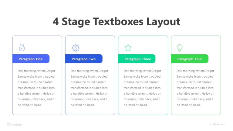 4 Stage Text Boxes Layout Infographic Template