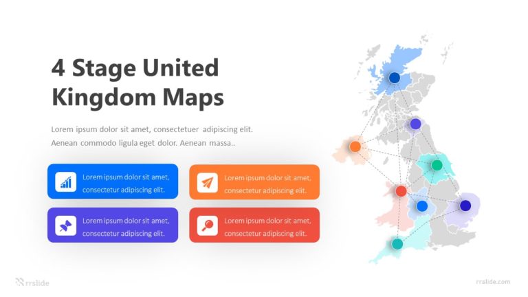 4 Stage United Kingdom Maps Infographic Template