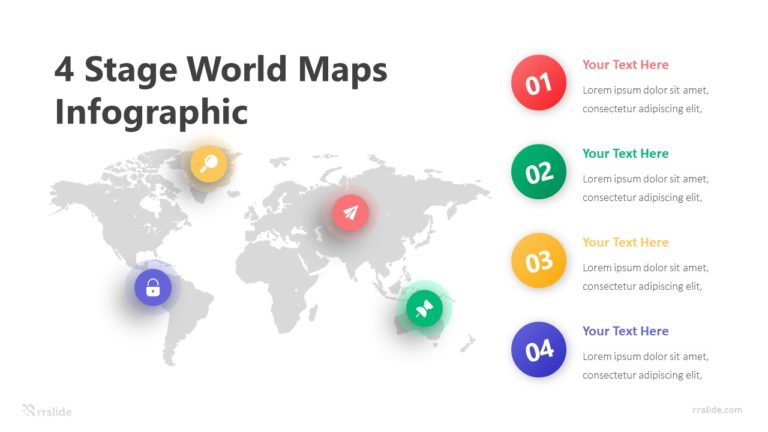 4 Stage World Maps Infographic Template