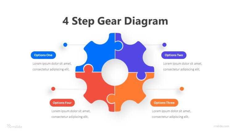 4 Step Gear Diagram Infographic Template