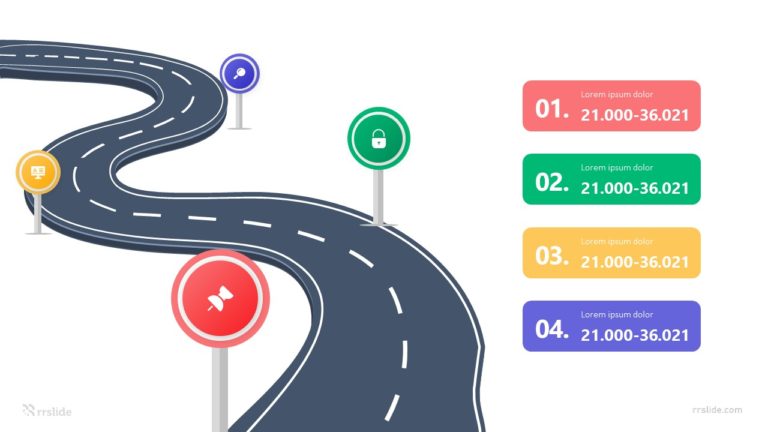 4 Step RoadMap Milestone Infographic Template