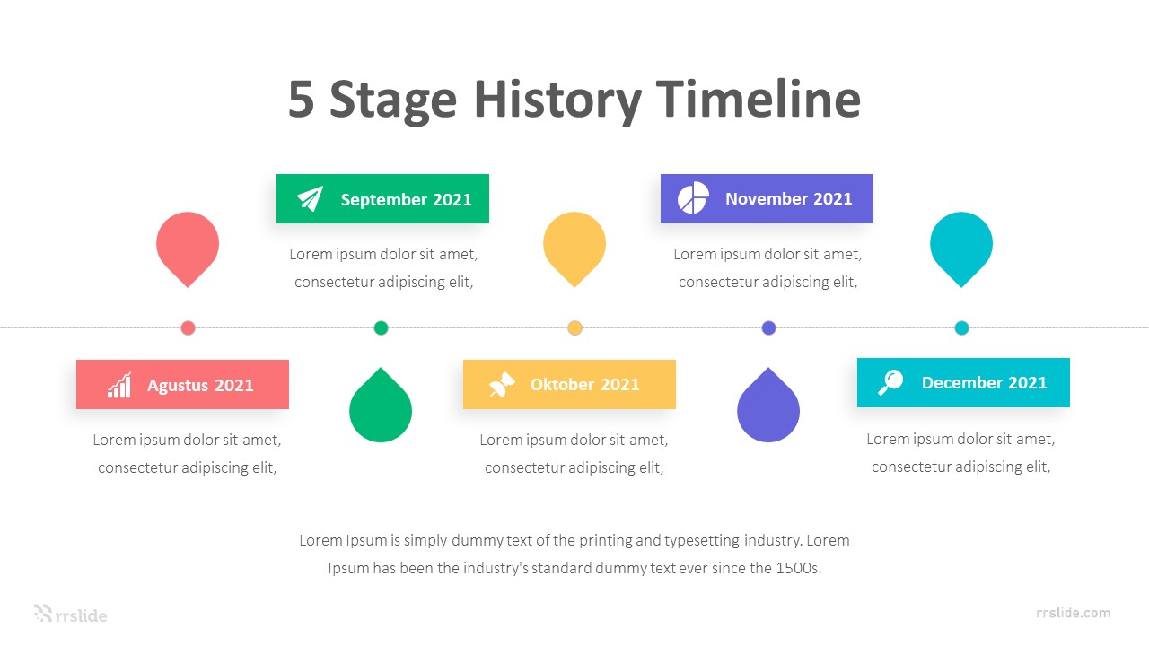 5 Stage History Timeline Infographic Template