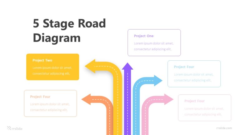 5 Stage Road Diagram Infographic Template