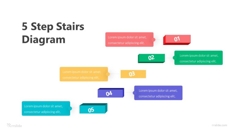 5 Steps Stairs Diagram Infographic Template