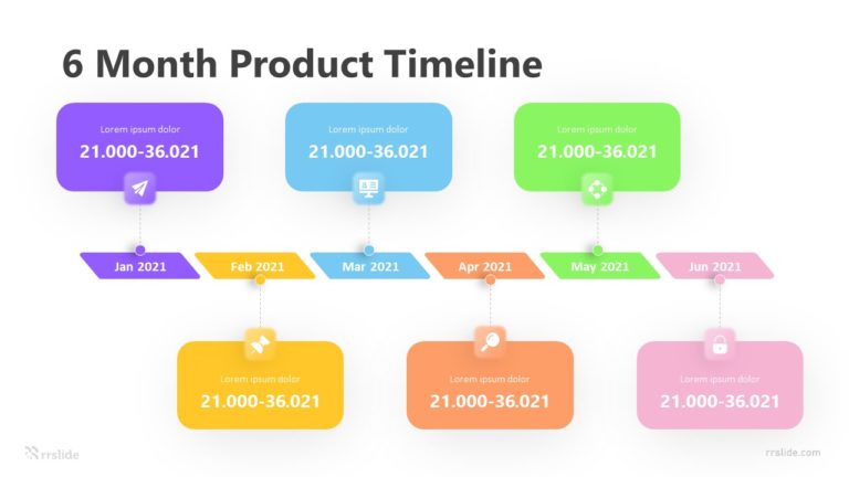 6 Month Product Timeline Infographic Template