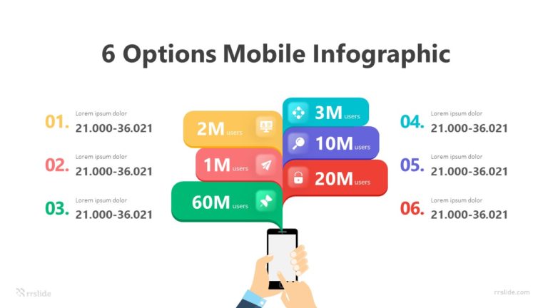 6 Options Mobile Infographic Template