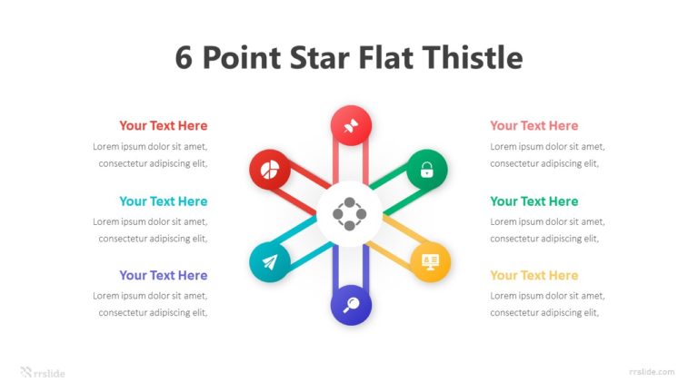 6 Point Star Flat Thistle Infographic Template