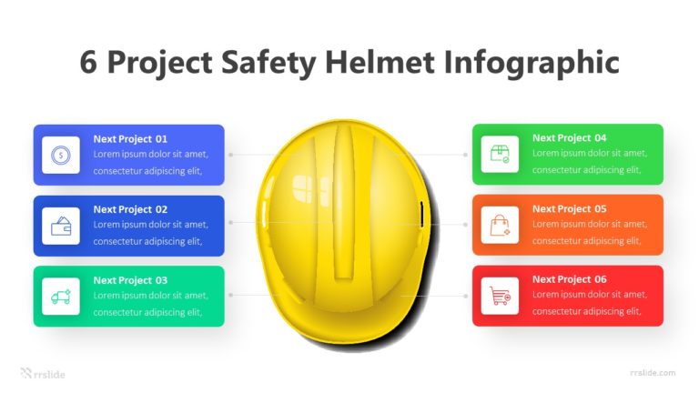 6 Project Safety Helmet Infographic Template