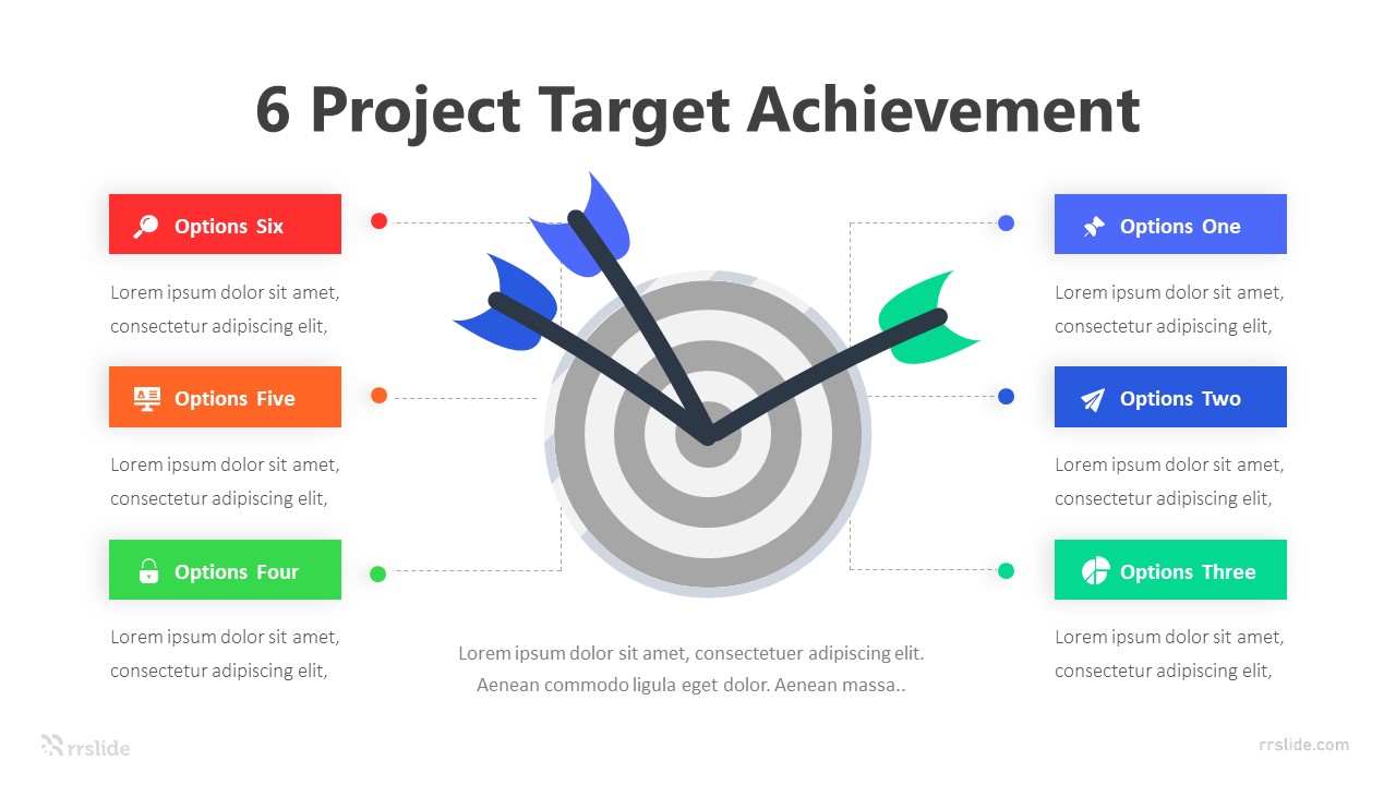 6 Project Target Achievement Infographic Template